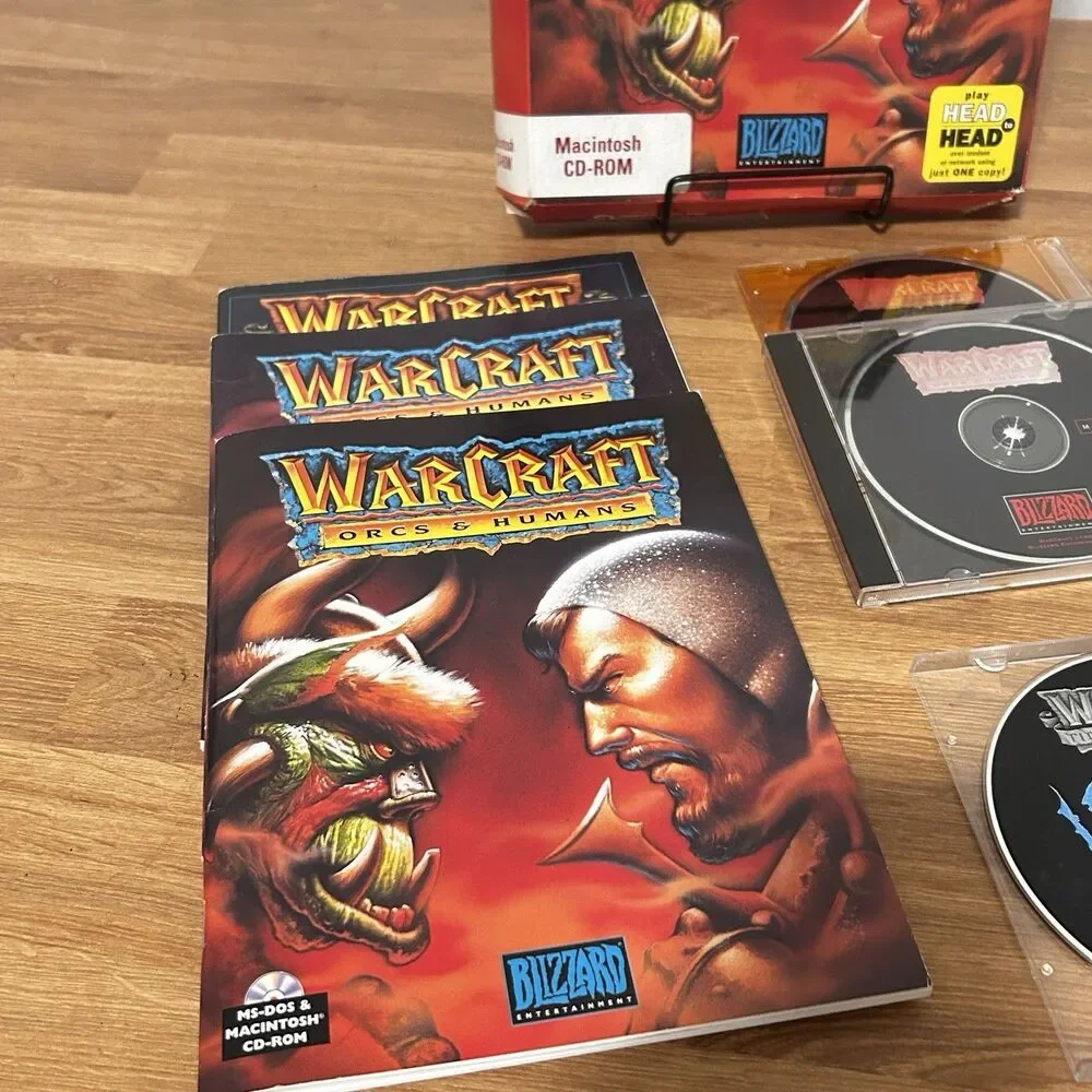 WarCraft 1 Orcs & Humans Big Box PC MS-DOS 1993 Variant Editors Choice Complete
